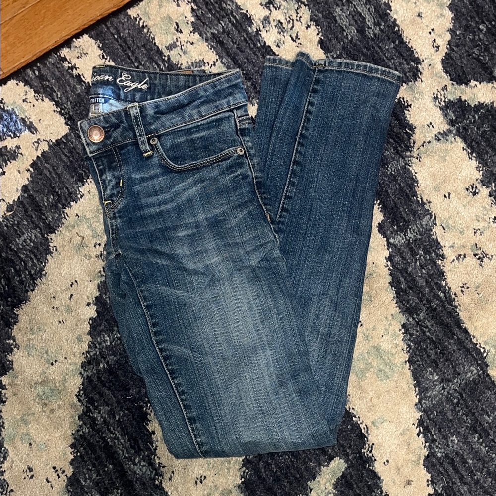 American Eagle Outfitters Women's Dark Blue Skinny Jeans